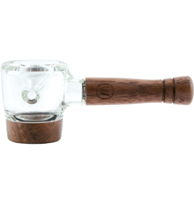 Marley Natural Glass & Walnut Spoon Pipe