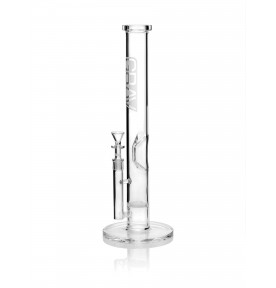 Large, Clear Straight Base W/ Disc Water Pipe